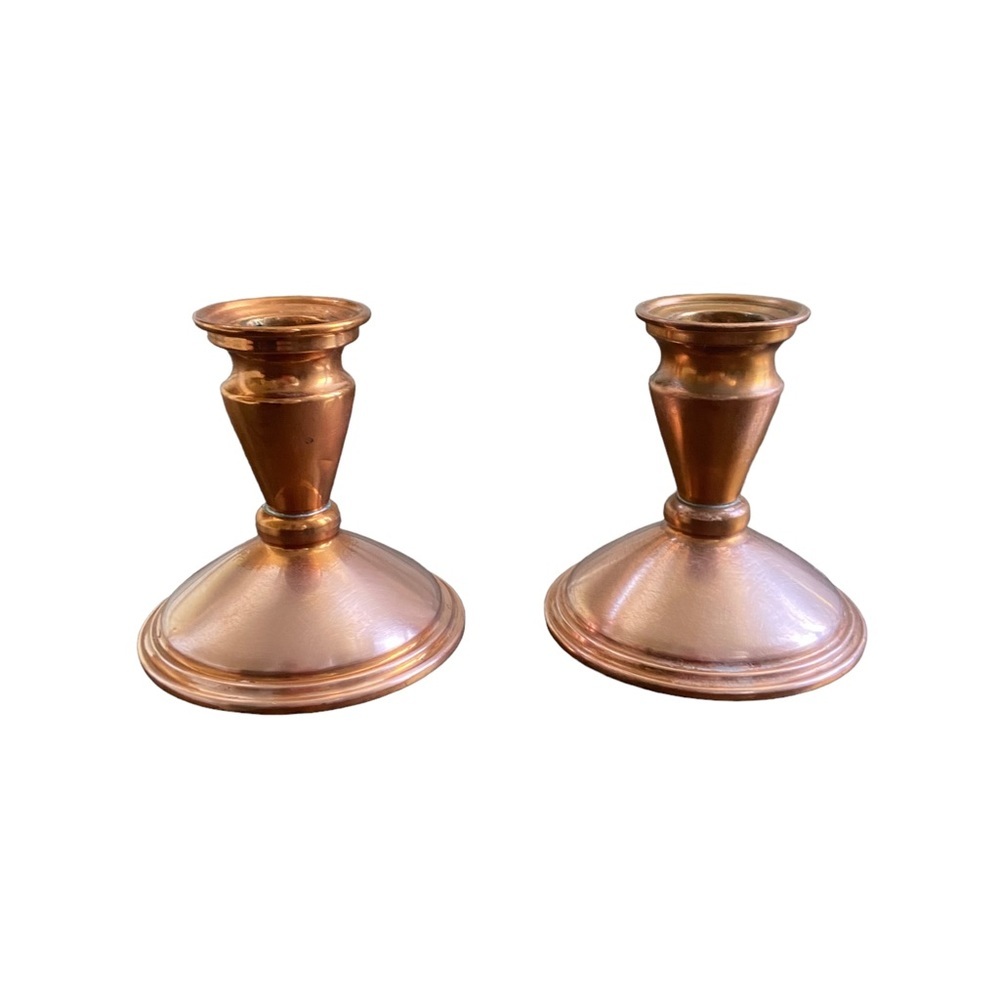 Copper Candle Holder with Felt Bottom by Coppercraft Guild, Vintage